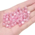 Rosa UV-galvanisierte Jelly-Katzenaugen-Acrylperlen für DIY-Schmuck und Armbänder - 8mm (5er-Pack) / Rosa