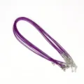 Collier cordon ciré violet réglable avec fermoir mousqueton argenté pour bijoux DIY - 1,5mm Épaisseur 45cm Longueur Plus 5cm Extension (10 Pièces/Pack) / Violet foncé