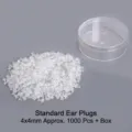 1000pcs 4x4mm clear silicone earring backs set with storage box for DIY jewelry making - Standard Earring Backs / 1000 Pieces/Pack
