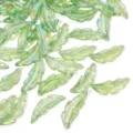 Perles en plumes acryliques vert clair électroplatées AB pour bijoux et artisanat DIY - 10 Pièces/Paquet / Vert