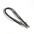 Lot de cordons de collier en cire noire 1,5-2mm avec fermoirs mousquetons argentés pour DIY - Noir
