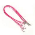 Cordon de collier ciré rose avec fermoir mousqueton pour la fabrication de bijoux DIY - Rose rouge