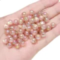 Schimmernde rosa irisierende UV-beschichtete Acrylperlen für DIY-Schmuck und Bastelarbeiten - Braun