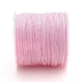 Cordon tressé rose de 0,8 mm sur bobine pour la fabrication de bijoux DIY - 45 Mètres/Rouleau / Rose