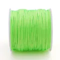Cordon de jade vert néon 0,8 mm de qualité pour perlage DIY et tissage de bracelets - Env. 45 Mètres/Rouleau / Vert Fluorescent