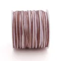 Cordon de perlage 0,8 mm bicolore marron et lilas pour bijoux DIY et tissage - 0,8mm - 30 Mètres/Rouleau / Teinture par Espaces Dégradés (#078)