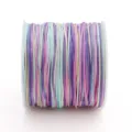 Fil de jade tressé dégradé multicolore de 0,8 mm pour la création de bijoux DIY - 30 Mètres/Rouleau / Teinture par Espaces Dégradés (#079)