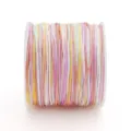 Bobine de cordon de jade tressé dégradé coloré de 0,8 mm pour la fabrication de bijoux - 30 Mètres/Rouleau / Dégradé Panaché (#082)