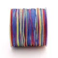 Fil de jade n° 72 multicolore de 0,8 mm sur bobine pour tressage de bijoux DIY et perlage - 30 Mètres/Rouleau / Dégradé Panaché (#085)