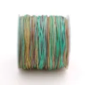 Bobine de fil de jade multicolore 0.8mm pour fabrication de bijoux et perles DIY - Env. 30 Mètres/Rouleau / Teinture Segmentée en Dégradé #090