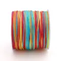Fil de jade dégradé arc-en-ciel n° 72 de 0,8 mm pour le tressage de bijoux DIY créatifs - Env. 30 Mètres/Rouleau / Teinture Segmentée en Dégradé #091