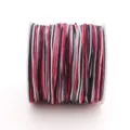 Cordon de jade tressé multicolore rouge, noir et blanc de 0,8 mm pour la création de bijoux DIY - Env. 30 Mètres/Rouleau / Teinture Segmentée en Dégradé #092
