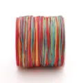 Cordon tressé dégradé arc-en-ciel 0,8 mm pour la fabrication de bijoux DIY et perles - Env. 30 Mètres/Rouleau / Teinture Segmentée en Dégradé #093