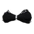 Cordon de fil de jade noir 0,8 mm pour perles de bijoux et artisanat de tissage DIY - Env. 10 Mètres/Faisceau / Noir