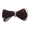 Cordon de fil de jade crypté marron durable de 0,8 mm pour le perlage et le tressage de bijoux - 10 Mètres/Faisceau / Brun Foncé