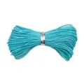 Fil de jade turquoise 0,8 mm pour perlage DIY et tressage de bijoux, cordon satiné - 10 Mètres/Faisceau / Bleu Paon
