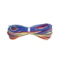 Fil de jade tressé multicolore professionnel de 0,8 mm pour la fabrication de bijoux DIY - Style #085 / 10 Mètres / Rayures dégradées