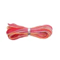 Faisceau de cordon tressé multicolore 0,8 mm pour la création de bijoux DIY aux tons chauds - Style #087 / 10 Mètres / Rayures dégradées