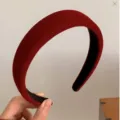 Serre-tête en velours rouge épais de style français pour femme, accessoire de Nouvel An - 5# Style Velours