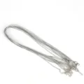 Collier cordon ciré gris 1,5-2mm de qualité avec fermoir mousqueton et extension - Gris