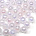 Iridescent purple cat eye acrylic beads for DIY jewelry making projects - 10mm (Pack of 20) / Light Gray
