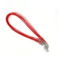 Colliers en cordon de cire rouge 1,5-2 mm avec fermoirs mousquetons argentés pour DIY - Rouge