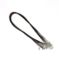 Colliers en cordon ciré marron 1,5-2 mm avec fermoirs mousquetons argentés pour bijoux - Café Foncé
