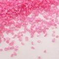 Vibrant pink iridescent AB crushed glass stones for DIY craft filling projects - Fluorescent Pink