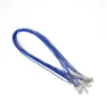 Cordons de collier en coton ciré bleu avec fermoirs mousqueton pour bijoux DIY - Bleu saphir