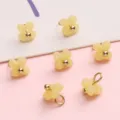 Pendentifs mini fleurs en résine jaune, forme d'osmanthus pour création de bijoux DIY - 5mm (5 pièces/paquet) / Jaune
