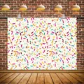 Colorful sprinkles photography backdrop for donut themed kids birthday party decoration - Donut Sprinkles Style (SBJ-004) / 95x75cm