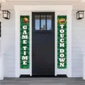 American football game day porch banners for stadium themed party outdoor decoration - 30x180cm / Game Time Turf Style (SDL-004) / Two-Piece Set