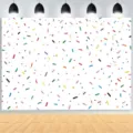 Colorful sprinkle pattern photography backdrop for donut themed children birthday party - SBJ-008 Style / 95x75cm