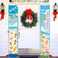 Two-piece Hawaiian beach themed Happy Birthday door banners for summer party decor - Hawaiian Theme Couplet (Set of 2) / 30x180cm