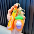 Χαριτωμένο μπρελόκ κουνέλι καρότο squishy σε πορτοκαλί χρώμα για δώρο αποφοίτησης - Καρότο Squishy / Μωβ