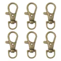 Set of 6 antique bronze swivel lobster clasps for DIY jewelry making and keychains - 13x34mm (5 Pieces/Pack) / Antique Bronze