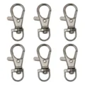 Macro view of six gunmetal alloy lobster claw clasps for DIY jewelry projects. - 13x34mm (5 Pieces/Pack) / Gunmetal