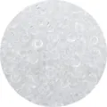 Perline a botte in acrilico trasparente per la creazione di gioielli fai-da-te e lavoretti - Circa 100 pezzi/confezione / Bianco
