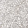 Mixed white glass seed beads for DIY jewelry, including round and cylindrical shapes - 20g/Pack / 1# Transparent White