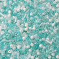 Mixed light blue and white glass seed beads for DIY jewelry making, crafting supplies - 20g/Pack / 2# Light Blue White