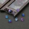Blue and purple gradient glass pumpkin beads for DIY ancient style hairpins and jewelry - 8mm (10 Pieces/Pack) / Violet Blue