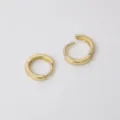 Elegante 14K vergoldete Kupfer-Creolen für die Herstellung von DIY-Schmuckstücken - Kleiner Stil Ohne Schlaufe (FGT514) / AD 12mm x Dicke 2mm (2 Stück/Packung)