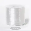 Rouleau de fil élastique cristal blanc pour la création de bracelets et bijoux - Blanc