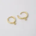 Exquisite goldgefüllte Kupfer-Ohrringverschlüsse für die DIY-Schmuckherstellung und Basteln - Einzelschlaufe Stil (FGT514) / AD 12mm x Dicke 2mm (2 Stück/Packung)