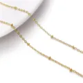 18K gold plated satellite beaded chain for handmade DIY jewelry necklace and bracelet making - 1.5 Positioning Bead Chain / 1.5 Spec / Gold