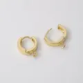 Aros de pendientes redondos rellenos de oro de 14K con lazos para hacer joyas DIY - Estilo de Bucle Único (FGT514) / DE 14mm x Espesor 4mm (Paquete de 2)