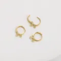 Ohrring-Haken aus 14K Gold-gefülltem Kupfer mit Doppelösen für DIY Schmuckherstellung - Doppelschlaufe Stil (FGT493) / 11x15mm (2 Stück/Packung)