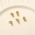 Gold plated stainless steel lobster clasps with jump rings for DIY jewelry making set - 5 Sets/Pack / 9×6mm / Gold