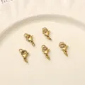 Set of five gold-plated stainless steel lobster clasps for DIY handmade jewelry making - 5 Sets/Pack / 10×6.5mm / Gold