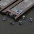 Exquisite dark blue pumpkin shaped glass beads for DIY ancient style jewelry making - 10mm (10 Pieces/Pack) / Ink Blue